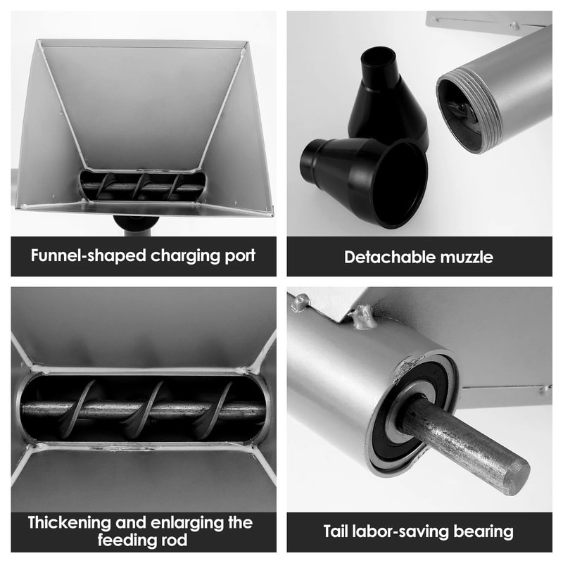 Electric Mortar Grouting Gun Attachment Cement Caulking Tool With Nozzles For Drill 2