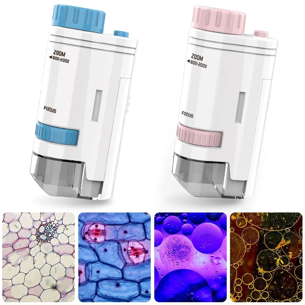 Kids Pocket Microscope 60 To 200x Handheld Mini Microscope For Outdoor Learning And Science Explora 4