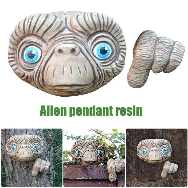Funny Garden Statue Resin Yard Decor Animal And Gnome Sculpture Wall Mounted Outdoor Ornament 3