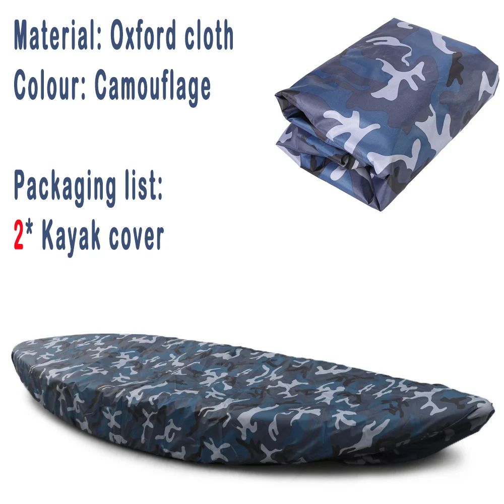 Waterproof Kayak Cover UV Resistant Canoe Boat Storage Cover For Outdoor Protection 8