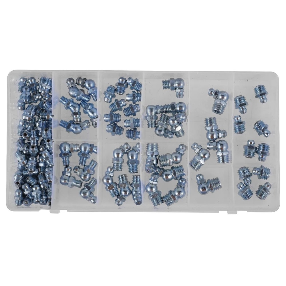 110 Piece Grease Nipple Fittings Kit Straight And Angled Zerk Fittings Set For Automotive Use 4