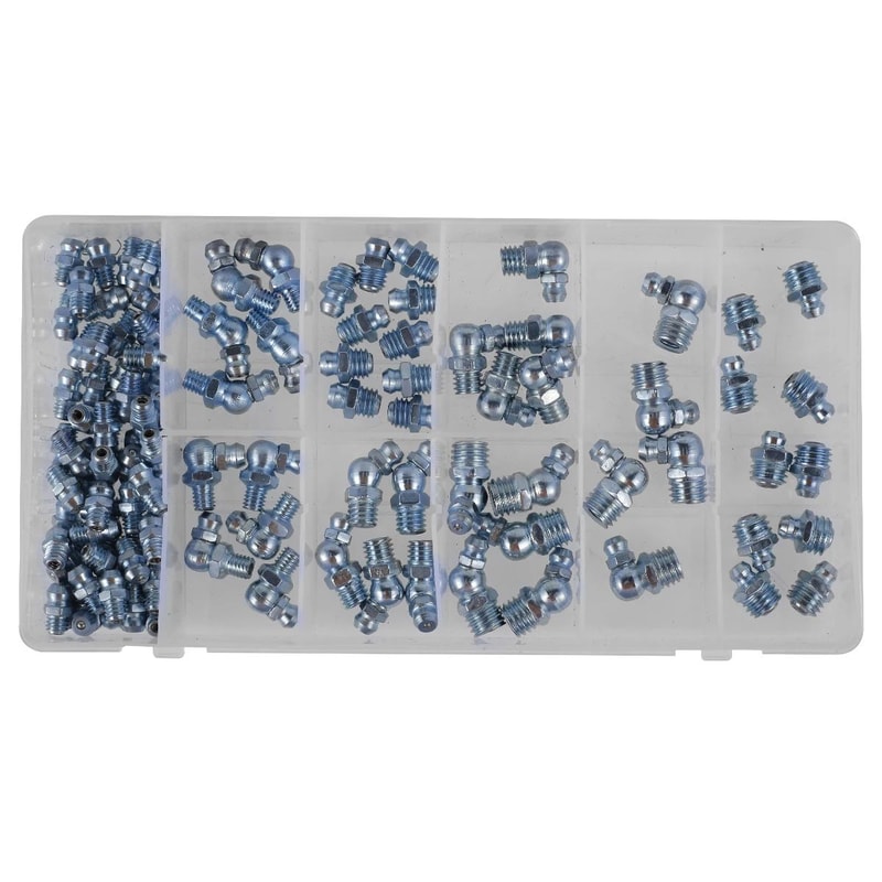 110 Piece Grease Nipple Fittings Kit Straight And Angled Zerk Fittings Set For Automotive Use 4