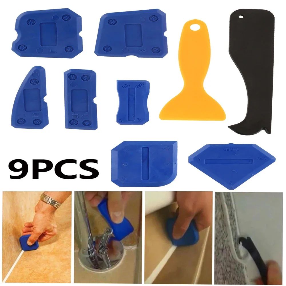 9 Piece Caulking Tool Kit Sealant Finishing Tools For Smooth Grout And Silicone Application 0