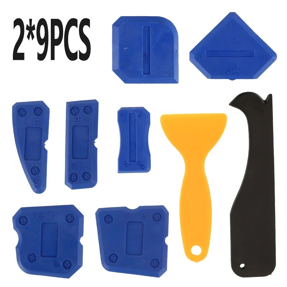 9 Piece Caulking Tool Kit Sealant Finishing Tools For Smooth Grout And Silicone Application 7