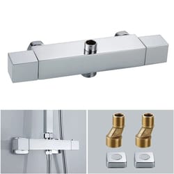 thermostatic shower mixer valve wall mounted stainless steel faucet