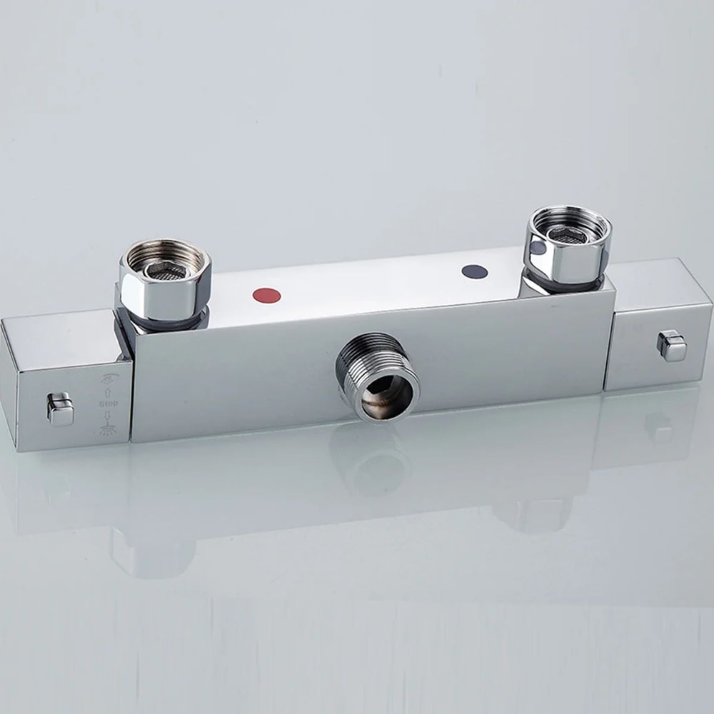 Thermostatic Shower Mixer Valve Wall Mounted Stainless Steel Faucet 1