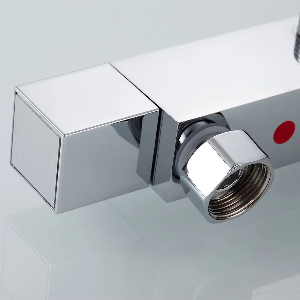 Thermostatic Shower Mixer Valve Wall Mounted Stainless Steel Faucet 4