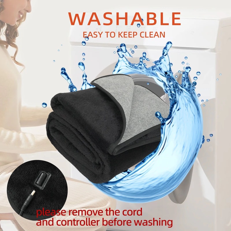 12V Heated Car Blanket With Adjustable Heat And Timer Control 4