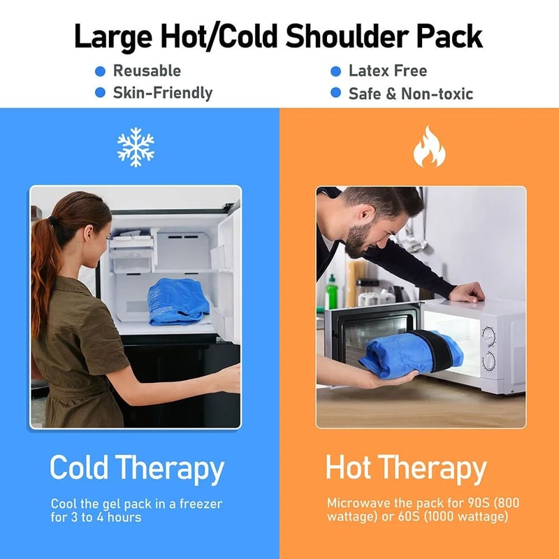 Shoulder Ice Pack Wrap For Pain Relief And Hot Cold Therapy Support 4