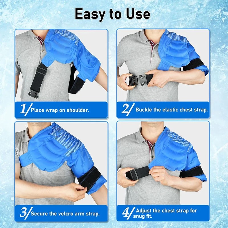 Shoulder Ice Pack Wrap For Pain Relief And Hot Cold Therapy Support 5