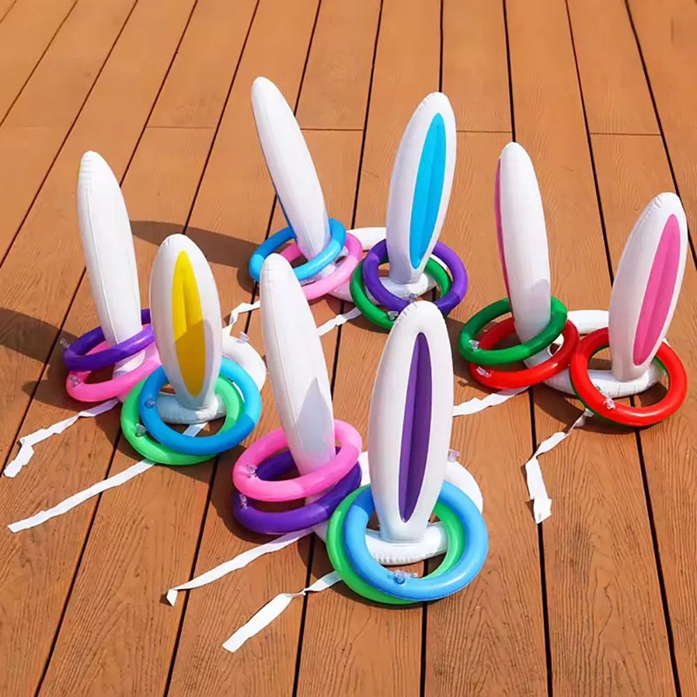 Inflatable Bunny Ears Ring Toss Game For Kids Party Fun 4