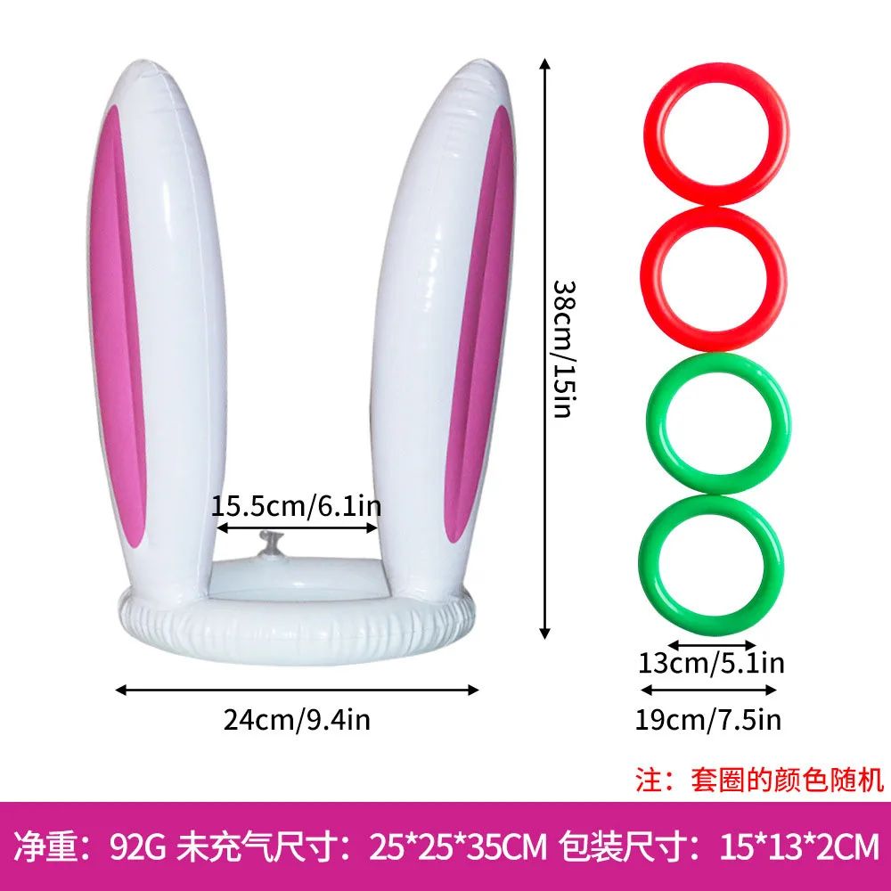 Inflatable Bunny Ears Ring Toss Game For Kids Party Fun 6