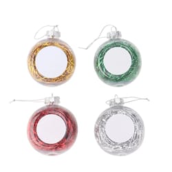 custom sublimation christmas ball ornament blank for diy photo gifts
