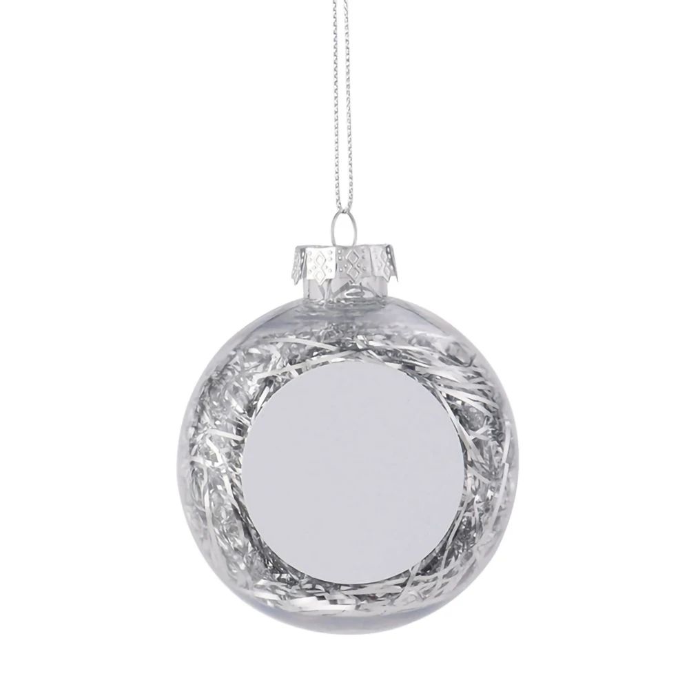 Custom Sublimation Christmas Ball Ornament Blank For DIY Photo Gifts 15