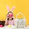 Cute Plush Easter Bunny Basket For Candy And Egg Hunting Gifts 1