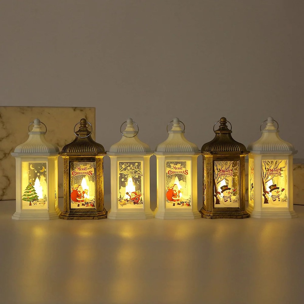 Christmas LED Lantern Snowman And Santa Decorative Night Lamp 1