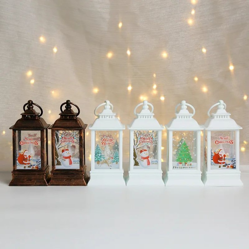 Christmas LED Lantern Snowman And Santa Decorative Night Lamp 5