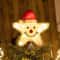 Light Up Glitter Star Christmas Tree Topper With Snowflake Design 4