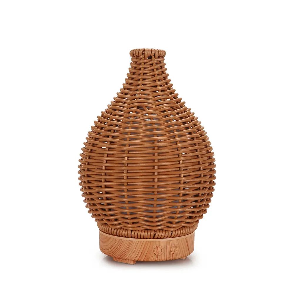 Wood Grain Vase Air Humidifier With Aromatherapy And LED Light 6