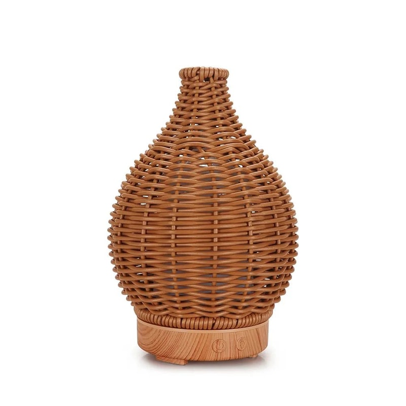Wood Grain Vase Air Humidifier With Aromatherapy And LED Light 6