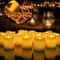 Flameless LED Tea Light Candles Set Warm White Battery Operated Lights 0