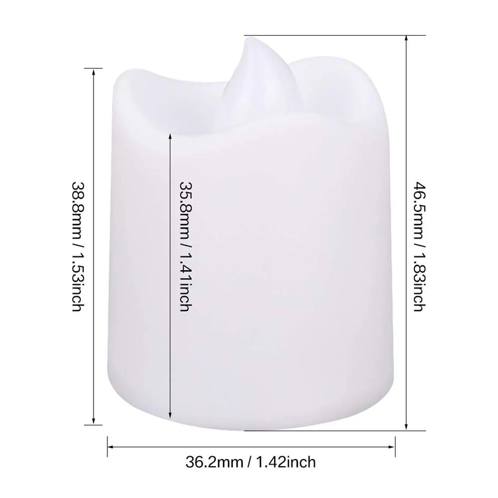 Flameless LED Tea Light Candles Set Warm White Battery Operated Lights 5
