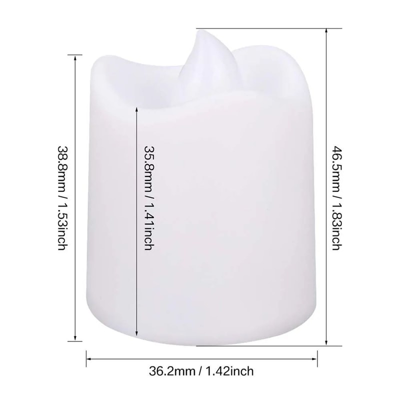 Flameless LED Tea Light Candles Set Warm White Battery Operated Lights 5