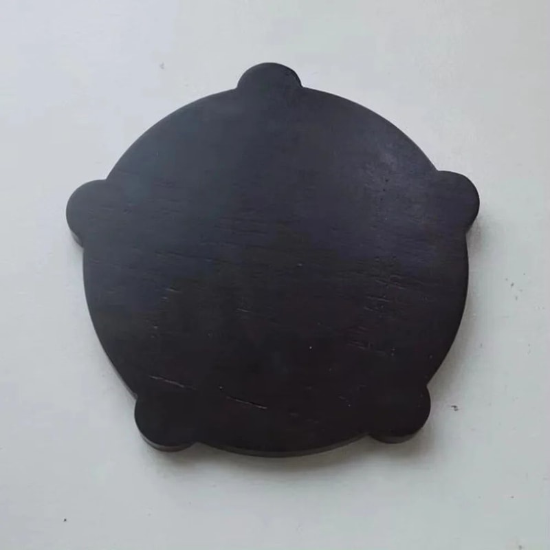 Wooden Pentagram Candle Holder Set With Ritual Plate For Altar Decor 1