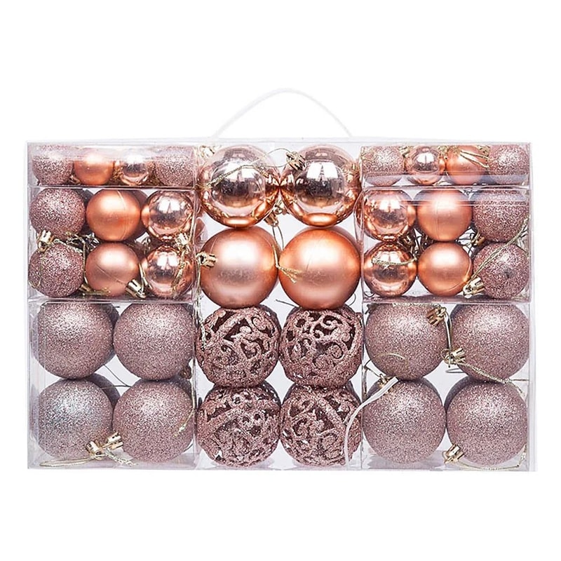 100 Piece Shatterproof Christmas Ball Ornaments Set For Tree Decoration 9