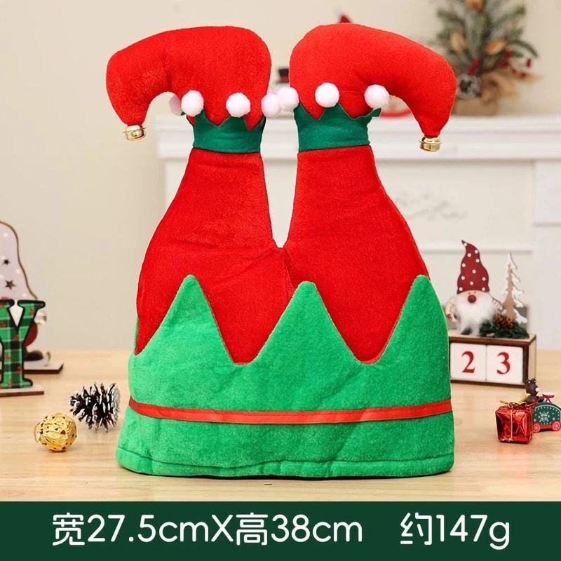 Funny Christmas Elf Santa Hat Beanie Festive Holiday Party Headwear 6