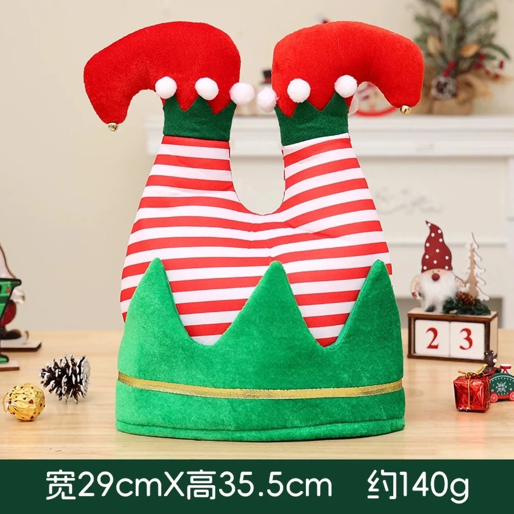 Funny Christmas Elf Santa Hat Beanie Festive Holiday Party Headwear 7