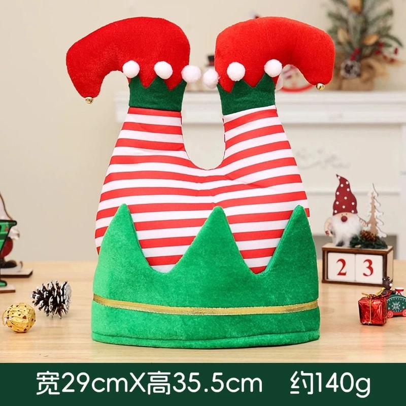 Funny Christmas Elf Santa Hat Beanie Festive Holiday Party Headwear 7