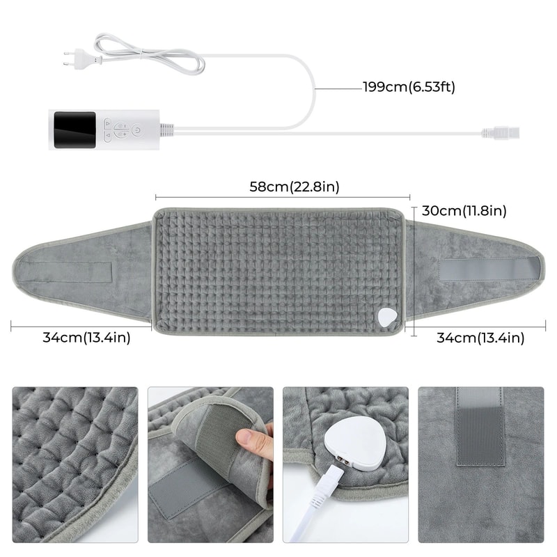 Electric Heating Pad For Back And Abdomen Warm Therapy Blanket For Pain Relief 5
