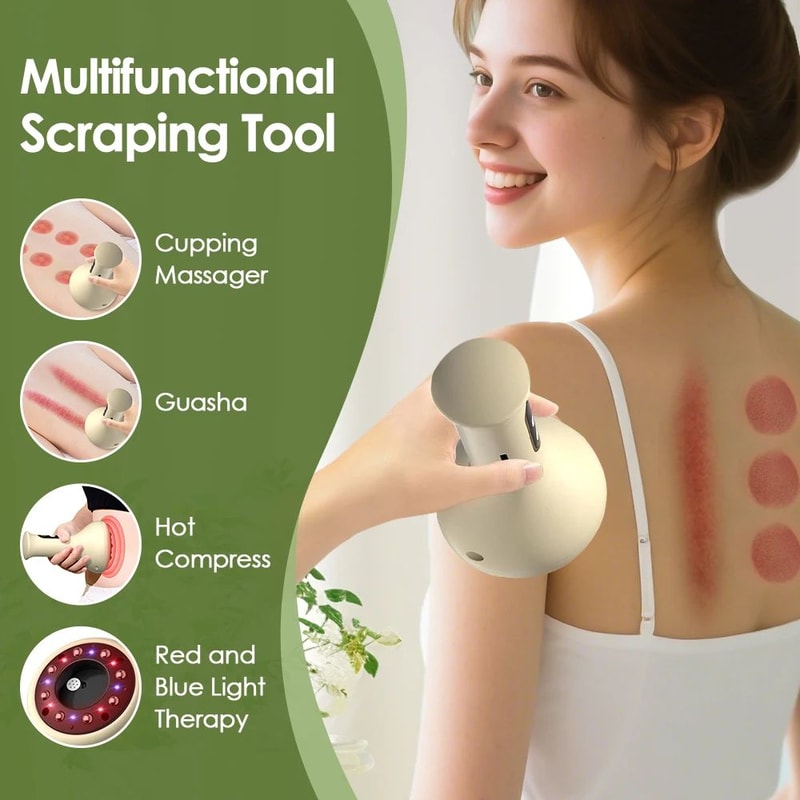 Electric Cupping Massager With Heat Abdominal Body Sculpting Tool 0