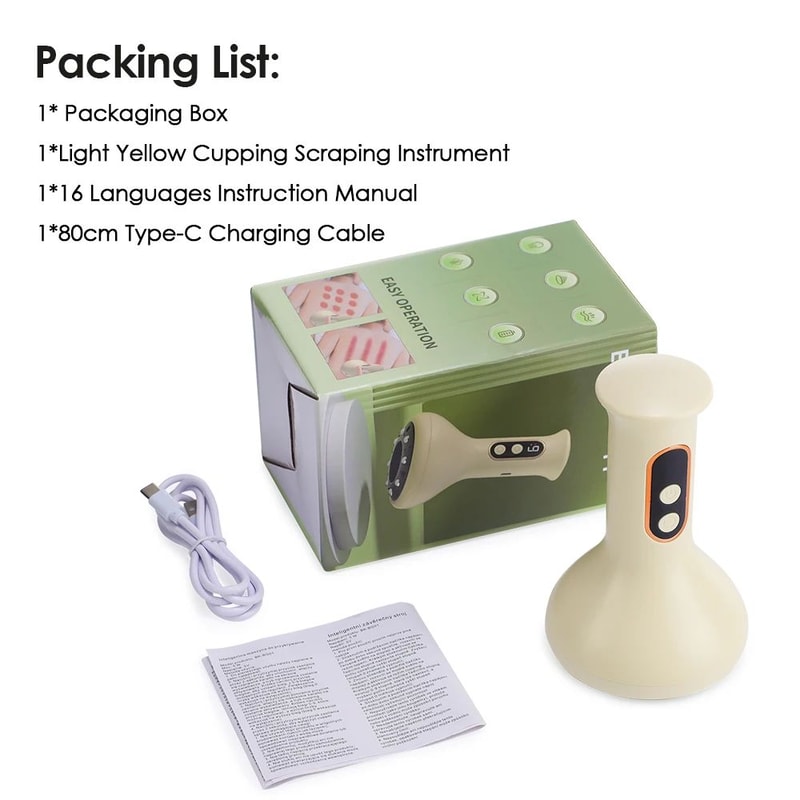 Electric Cupping Massager With Heat Abdominal Body Sculpting Tool 6