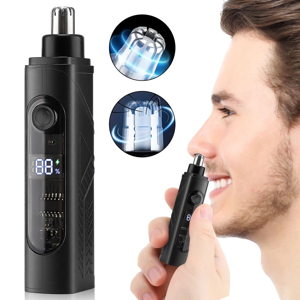 Rechargeable Nose Hair Trimmer Portable Facial Grooming Tool For Men 0