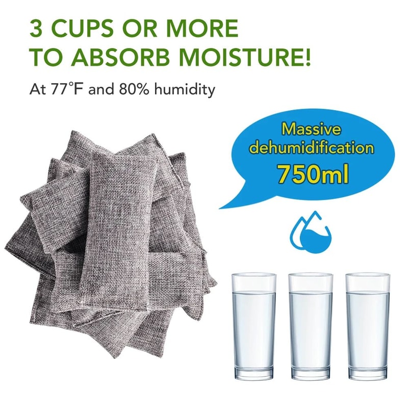 Bamboo Charcoal Air Purifying Bags Odor Absorber And Moisture Eliminator Set 1