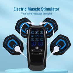 ems muscle stimulator tens body massager electric therapy device with pads