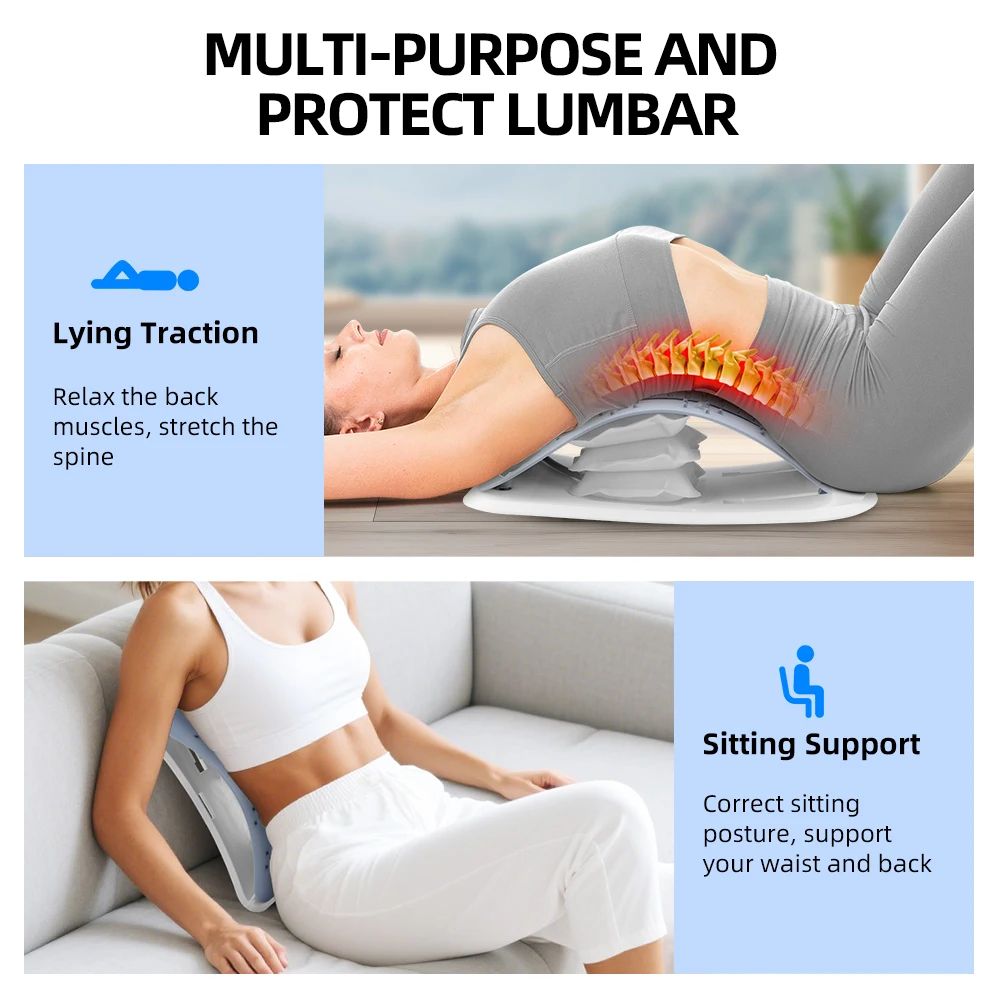 Back Stretcher Lumbar Support Traction Device With Adjustable Airbag 2