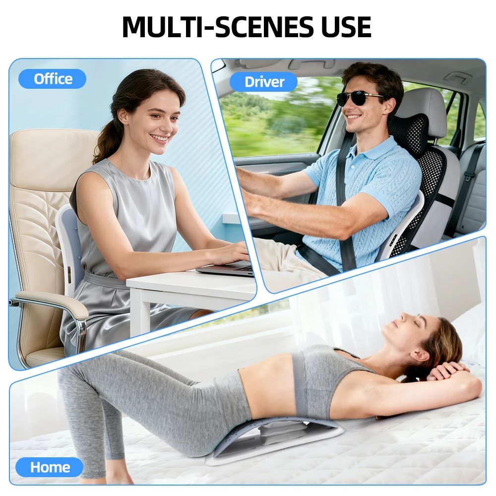 Back Stretcher Lumbar Support Traction Device With Adjustable Airbag 3