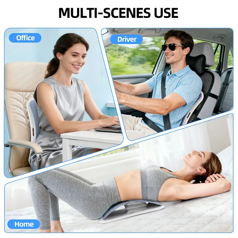 Back Stretcher Lumbar Support Traction Device With Adjustable Airbag 3