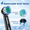 Rotary Electric Toothbrush Rechargeable Deep Cleaning Toothbrush With 8 Brush Heads 5