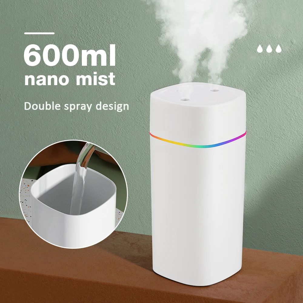 Portable Cool Mist Humidifier Aroma Diffuser With Night Light And USB Power 1