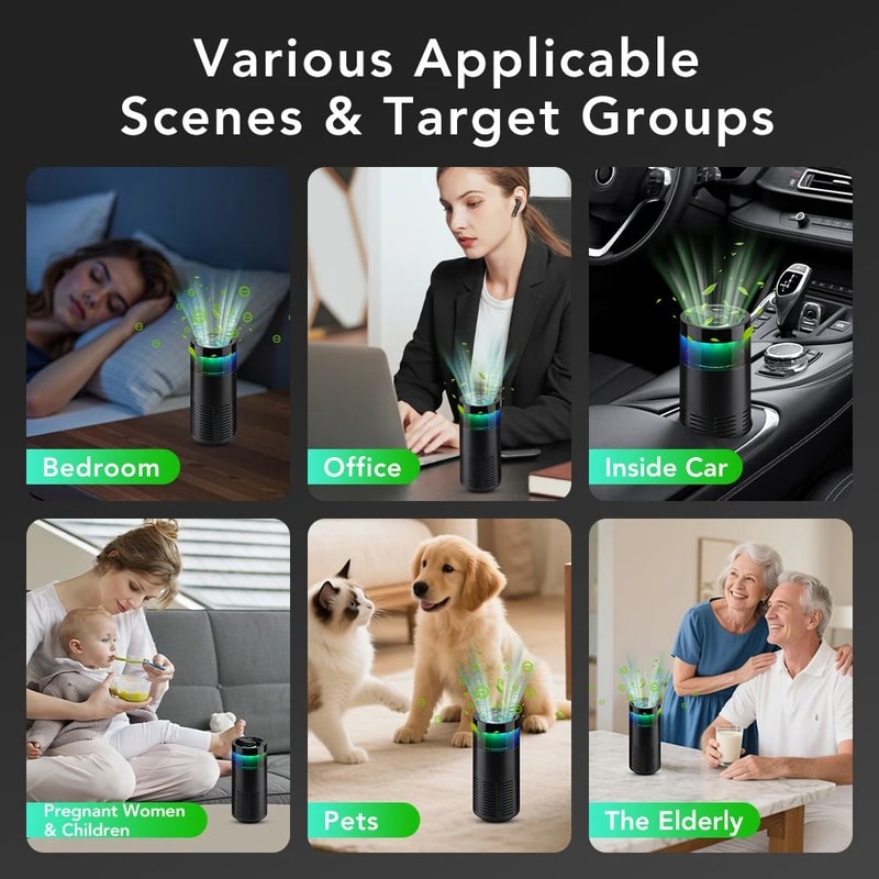 Portable Negative Ion Air Purifier Air Freshener For Home Car And Bedroom 1