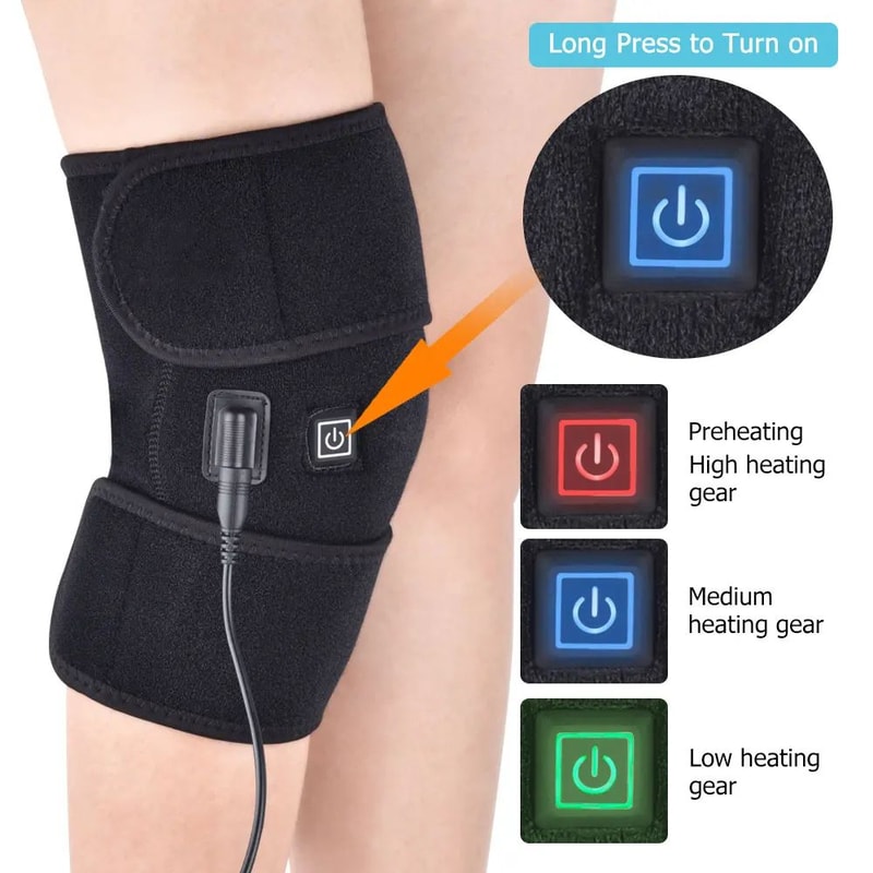 Heated Knee Support Brace USB Knee Wrap For Pain Relief And Comfort 0