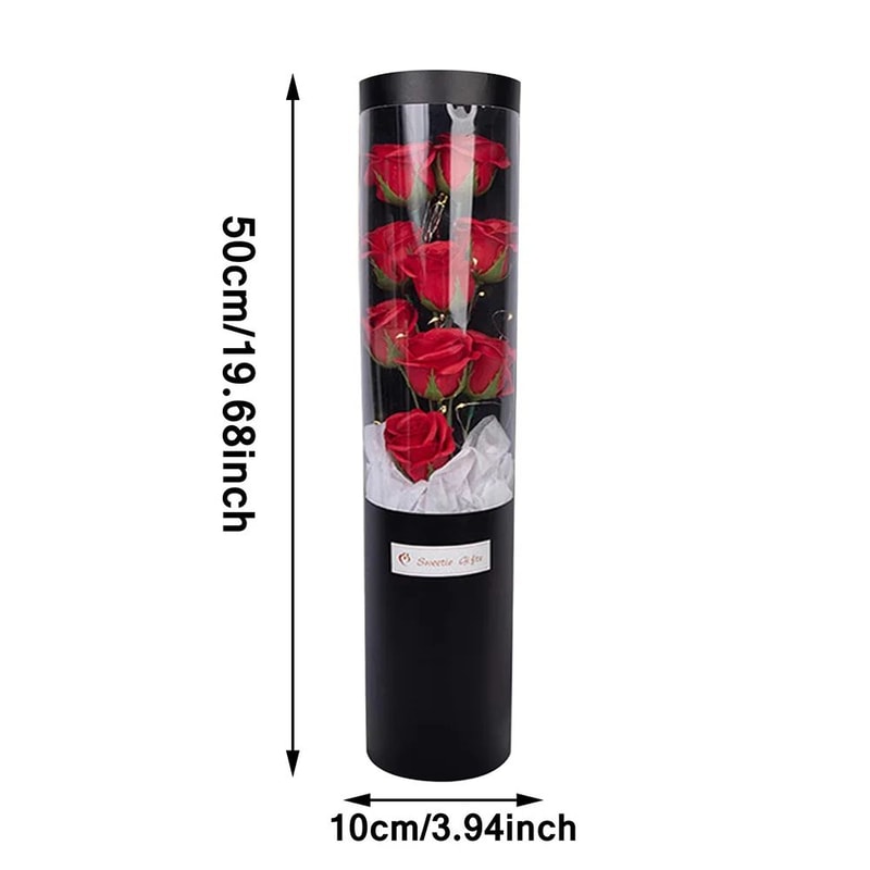 LED Eternal Rose Bouquet Gift Dome With Fairy Lights Romantic Flower Display 3