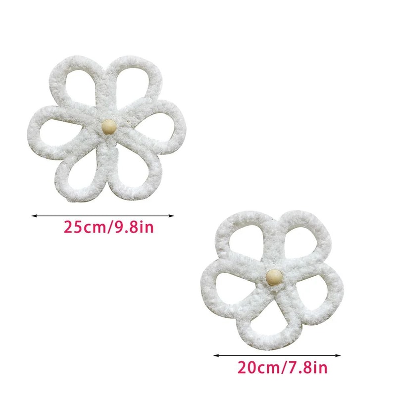 Bohemian Daisy Flower Wall Decor Woven Hanging Decoration Set 5