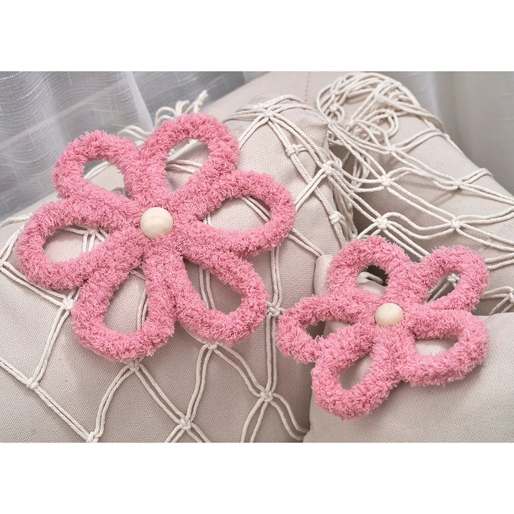Bohemian Daisy Flower Wall Decor Woven Hanging Decoration Set 8