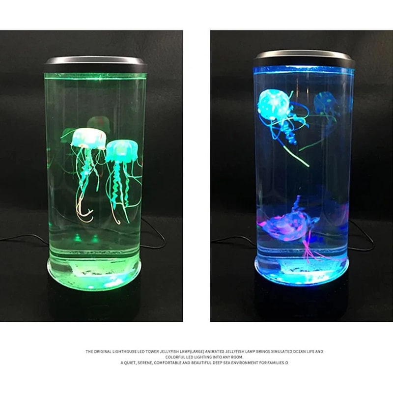 Color Changing Jellyfish Lamp LED Night Light Aquarium Effect Mood Lamp 3