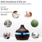 Wood Grain Aromatherapy Diffuser Ultrasonic Air Humidifier With Remote Control 5